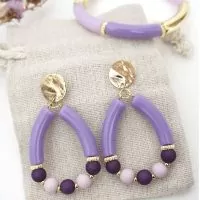 Boucles d’oreilles  - Violet